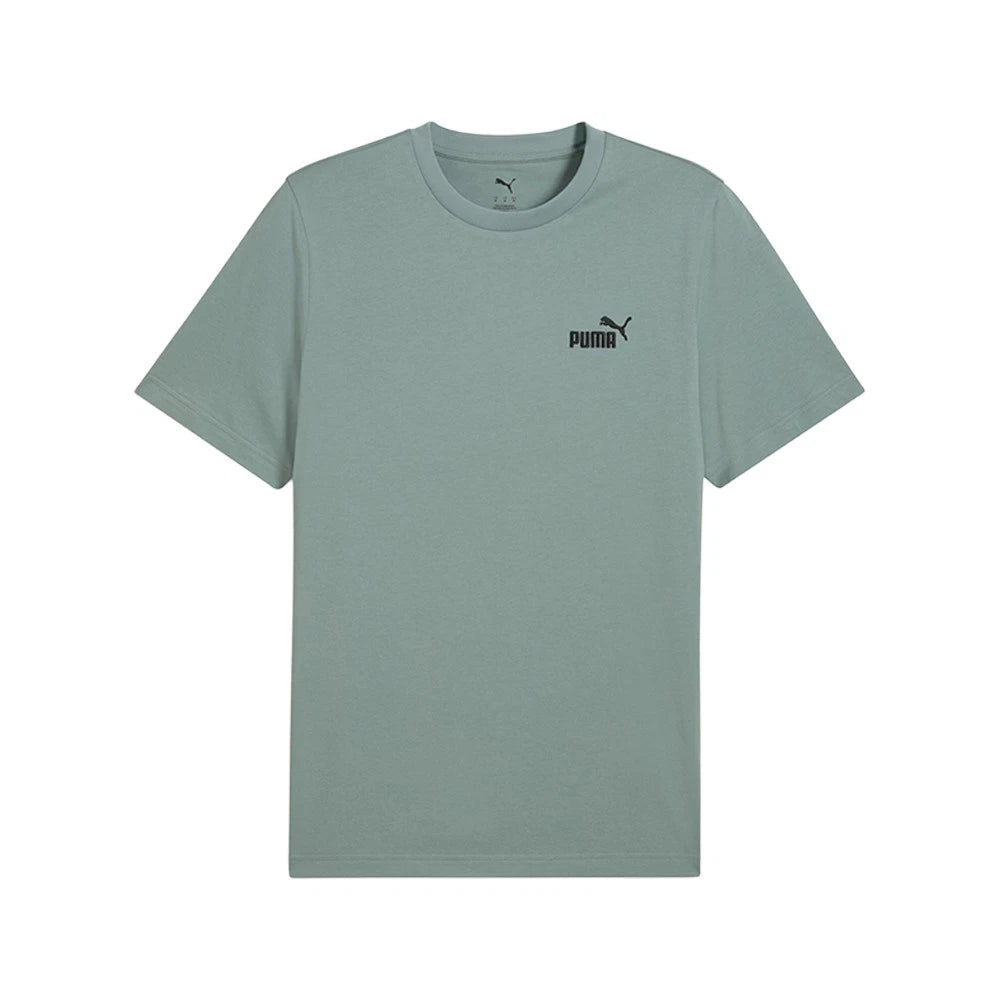 PUMA Essentials Small No 1 Logo Tee Crew Neck Short Sleeve T-Shirt Mens Green Ca