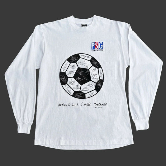 PSG Paris Saint-Germain 1990 90s Vintage L/S Football Soccer Rare T-Shirt