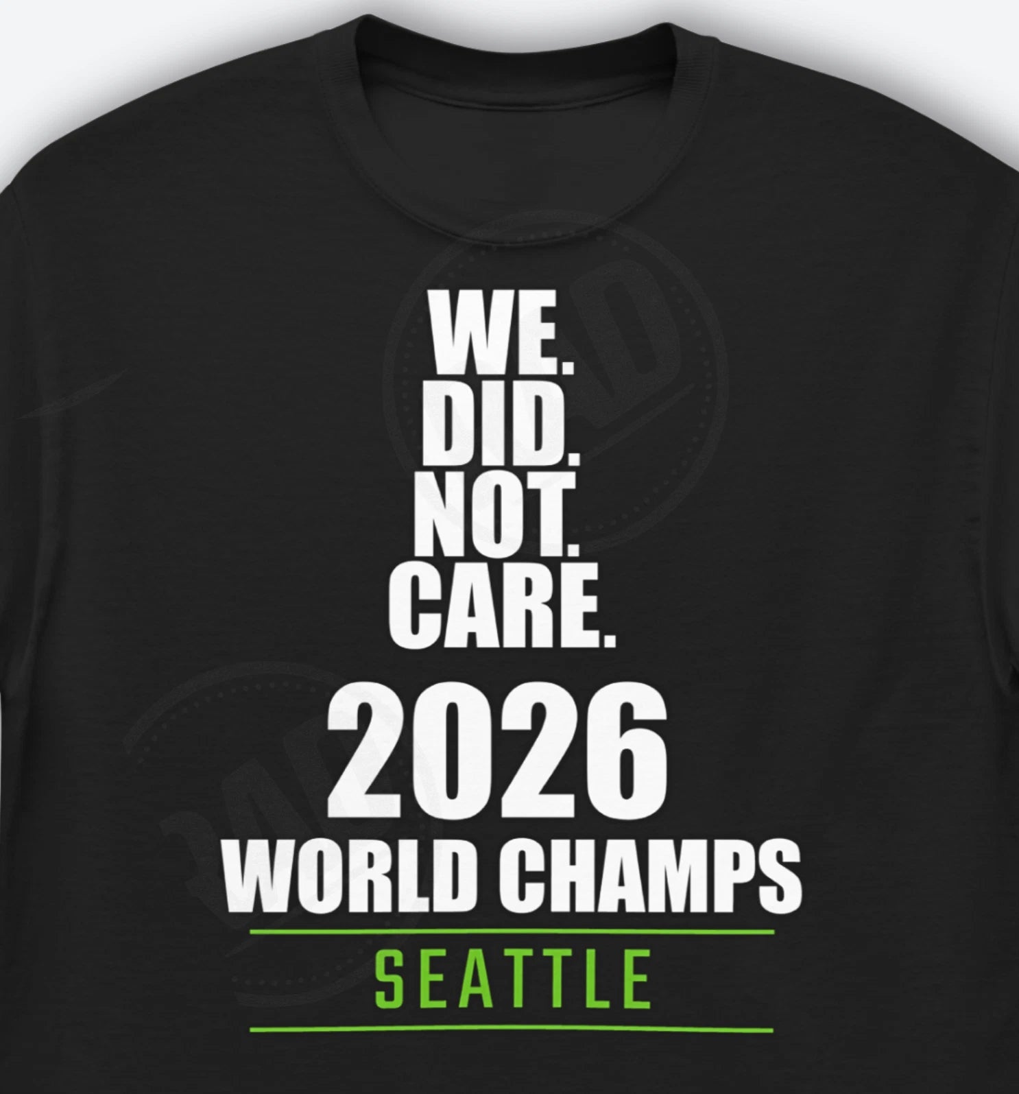 Seahawks 2026 Champs WE DID NOT CARE Shirt Football World Champions Shirt