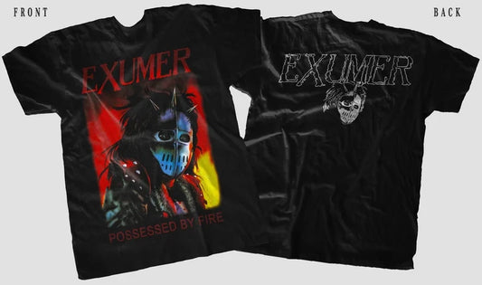 New D T G Printed Tee - EXUMER Possessed By Fire Classic Design - Sizes S-5XL