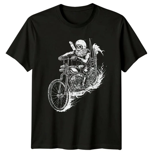 Dark Art Chopper Skull Mens T-Shirt Biker Culture Gift For Him