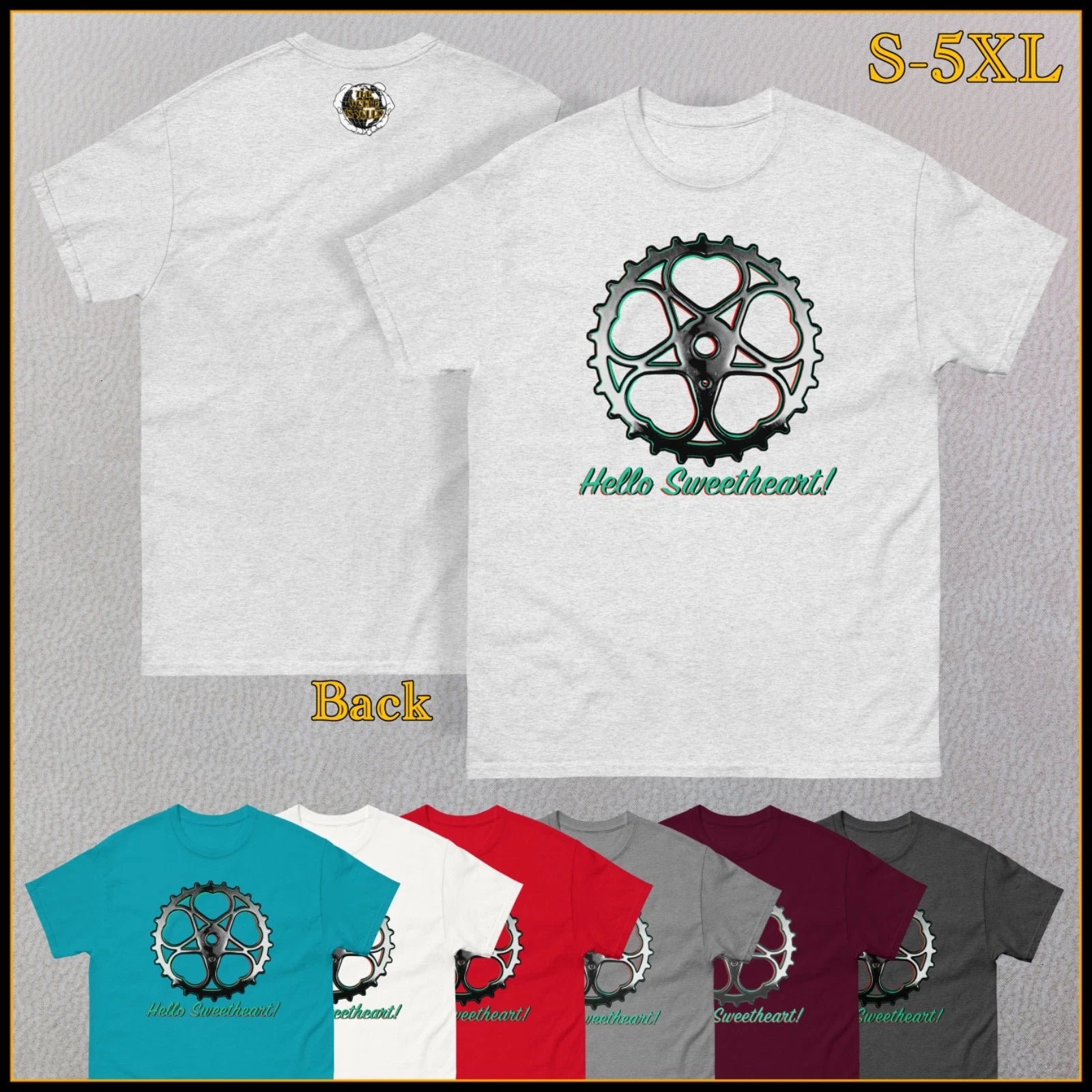 AS&CO Hello Sweetheart t-shirt (S-5XL) - Schwinn, skiptooth, prewar, sprocket
