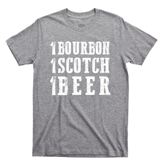 1 Bourbon 1 Scotch 1 Beer T Shirt Single Malt Whisky Whiskey Country Music Tee