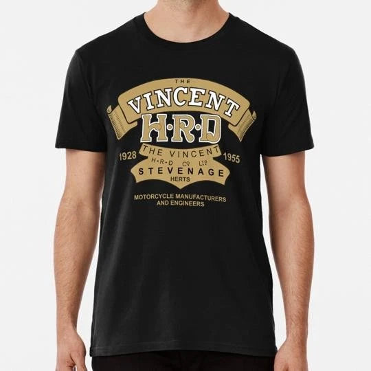 Vincent Hrd Motorcycle Logo Size S to 5XL Made in the USA T-Shirt