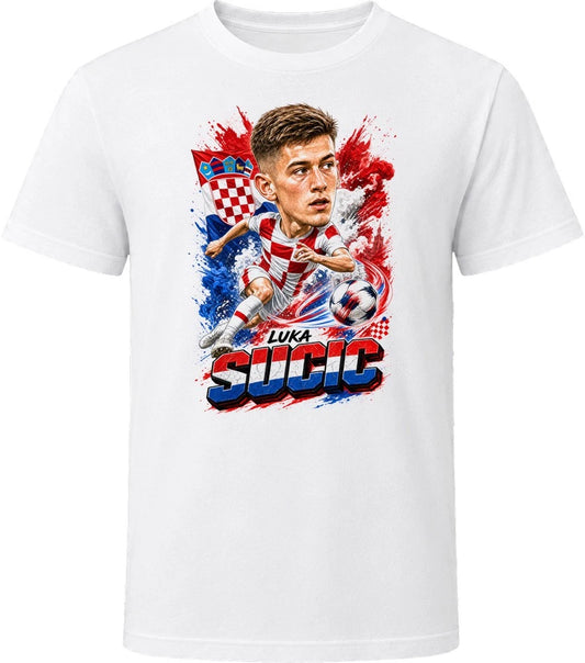 Luka Sucic Croatia Soccer Caricature 2026 World Cup T Shirt