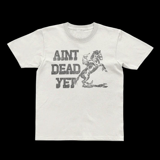 Sam Barber Ain't Dead Graphic Yet Multicolor Short Sleeves Unisex T Shirt