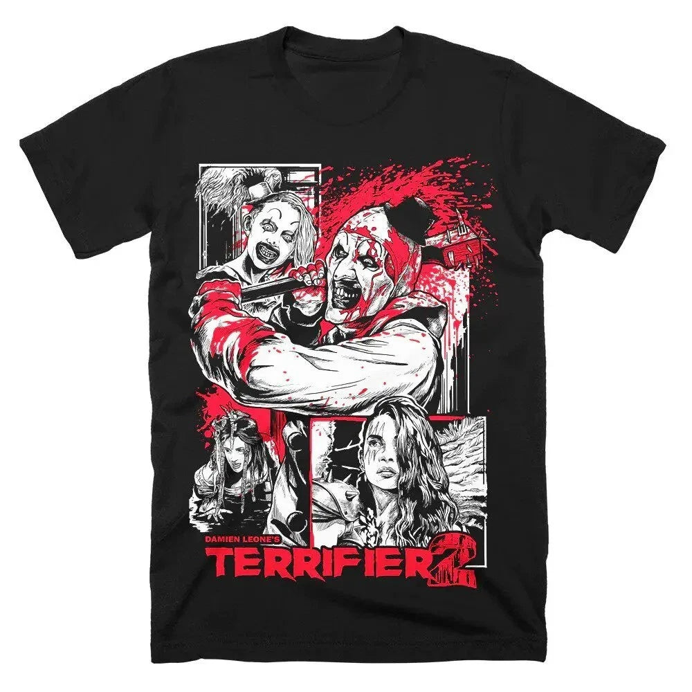 Terrifier 2 T-Shirt No Exit Horror Tee Graphic Print T-Shirt Art The Clown UK