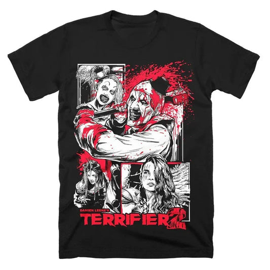 Terrifier 2 T-Shirt No Exit Horror Tee Graphic Print T-Shirt Art The Clown UK