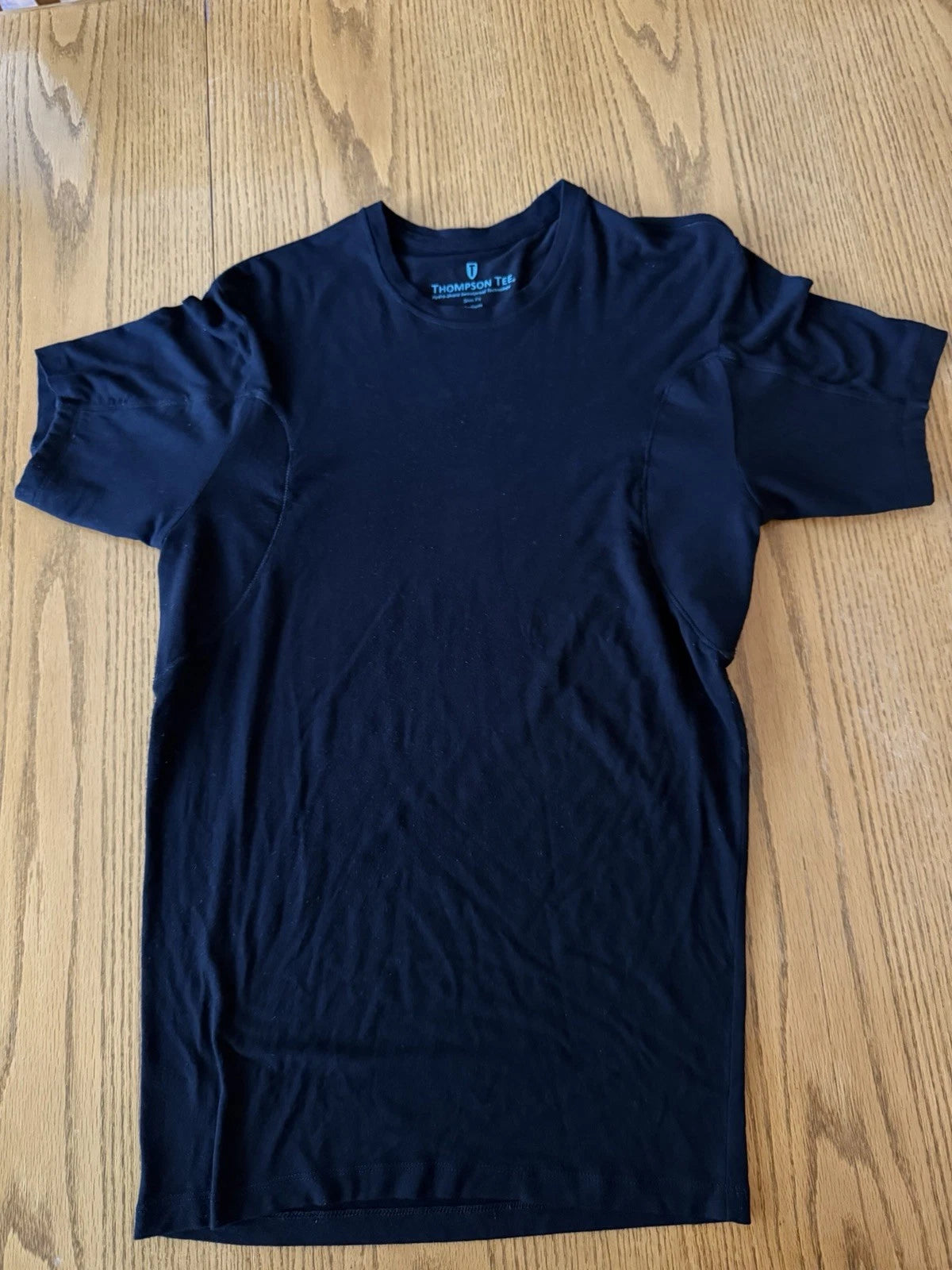 Thompson Tee Sweat Proof Slim Fit Crew Neck T-Shirt Men's Medium Black