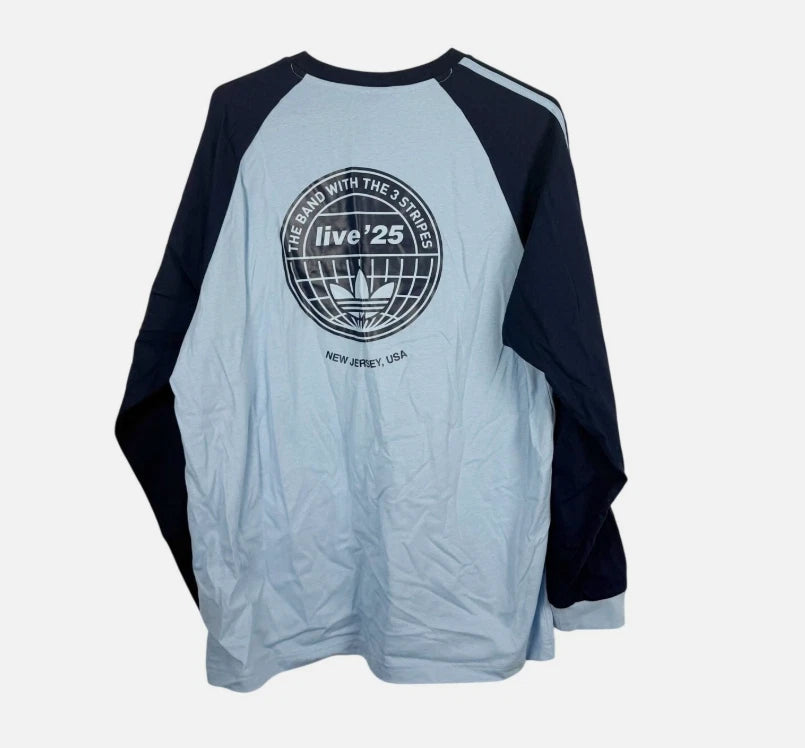 Oasis x Adidas 2025 Tour New Jersey Long Sleeve Shirt Sky Blue New S NWT