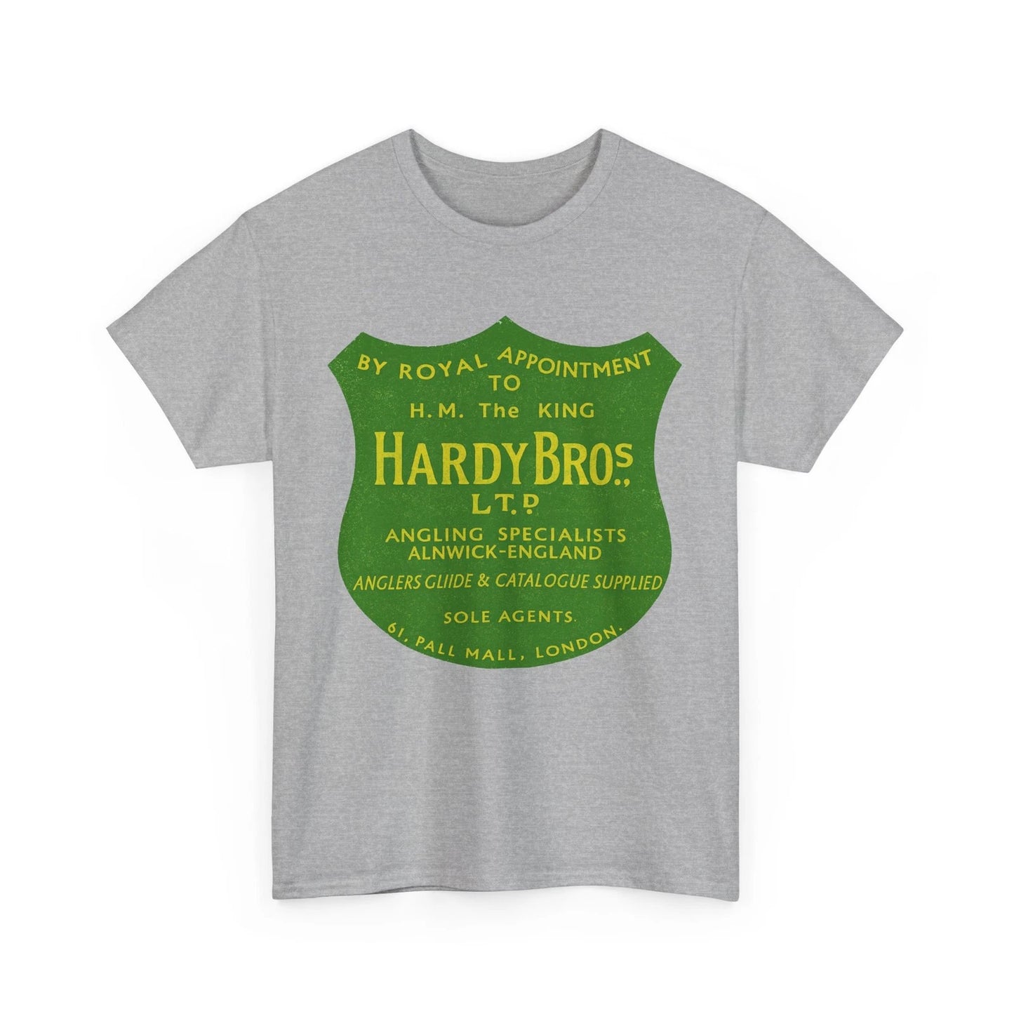 Hardy Bros Vintage Tackle Fly Rod Reel Angling Fishing Logo Distressed T-Shirt