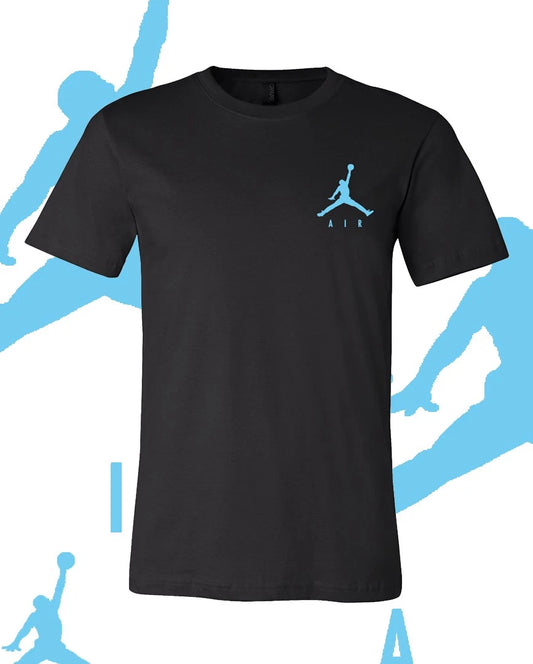 Men's Basketball AIR UNC BLUE LC MJ Sports T-Shirt  Tee Fast Ship!!