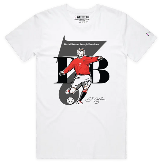 VOICEART Vintage Sir David Beckham Sport Graphic Premium T-Shirt for Soccer Fans