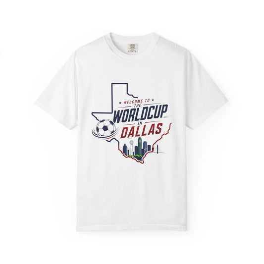 World Cup Dallas Map Soccer T-shirt | Texas Skyline Tee