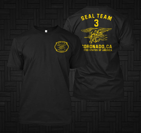 Navy SEAL Team Three DEVGRU Coronado US Special  - custom men's T-Shirt Tee