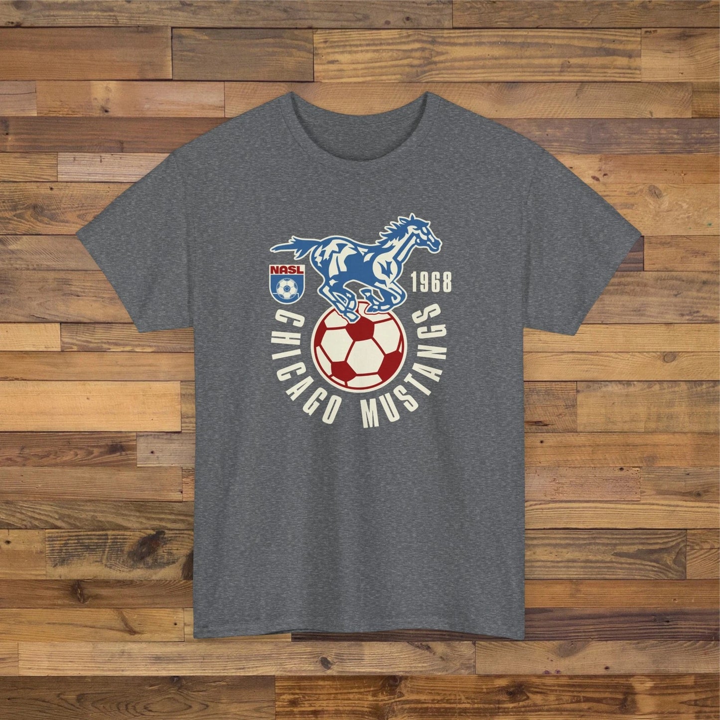 Chicago Mustangs 1968 NASL Vintage Soccer Premium Unisex T-Shirt - Cubs Bulls