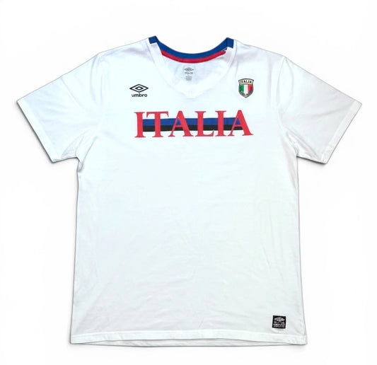Umbro Italia Italy Soccer T Shirt Men’s XL White Football Fan Graphic Tee World