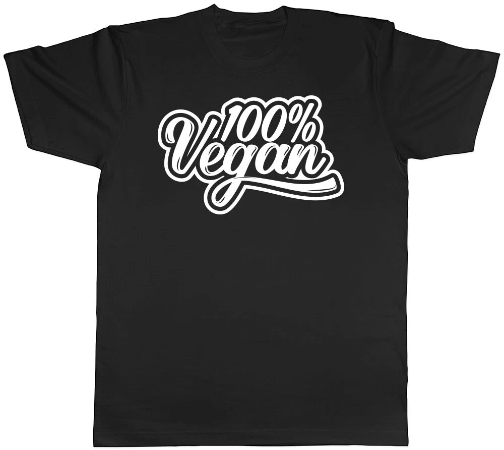 100% Vegan Mens Womens Ladies T-Shirt Tee