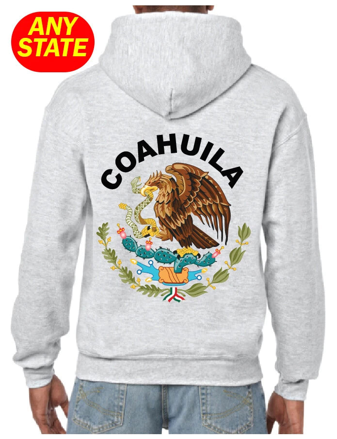 Escudo Mexico Mexican Hoodie Eagle Aguila States MX pride Sudadera Hooded Ash