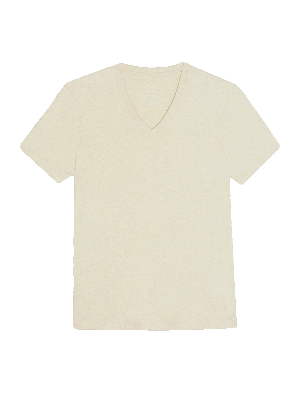 ARMANI EXCHANGE Men's PIMA V-NECK T-SHIRT , Creamy , XS