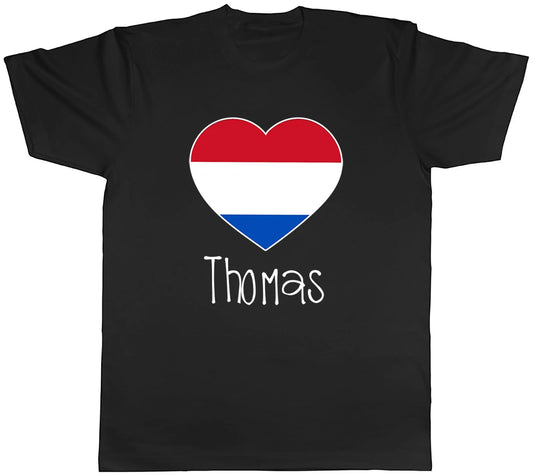 Personalised Love Netherlands Football Fan Mens T-Shirt Tee Gift Top