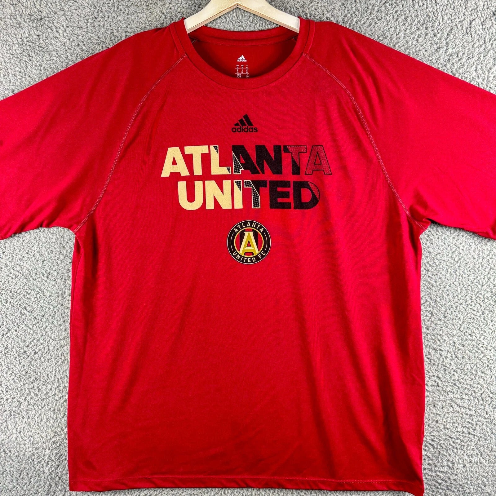 Adidas Atlanta United FC Shirt Mens XL Red MLS Soccer Futbol Football Athleisure