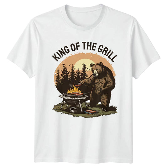 King Of The Grill Mens T-Shirt BBQ Humor Grilling Fathers Day Gift For Him