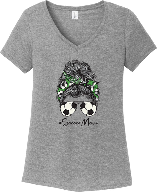 Mom Bun Soccer Mom Soccer Ball Headband Womens Sleeveless Shirt