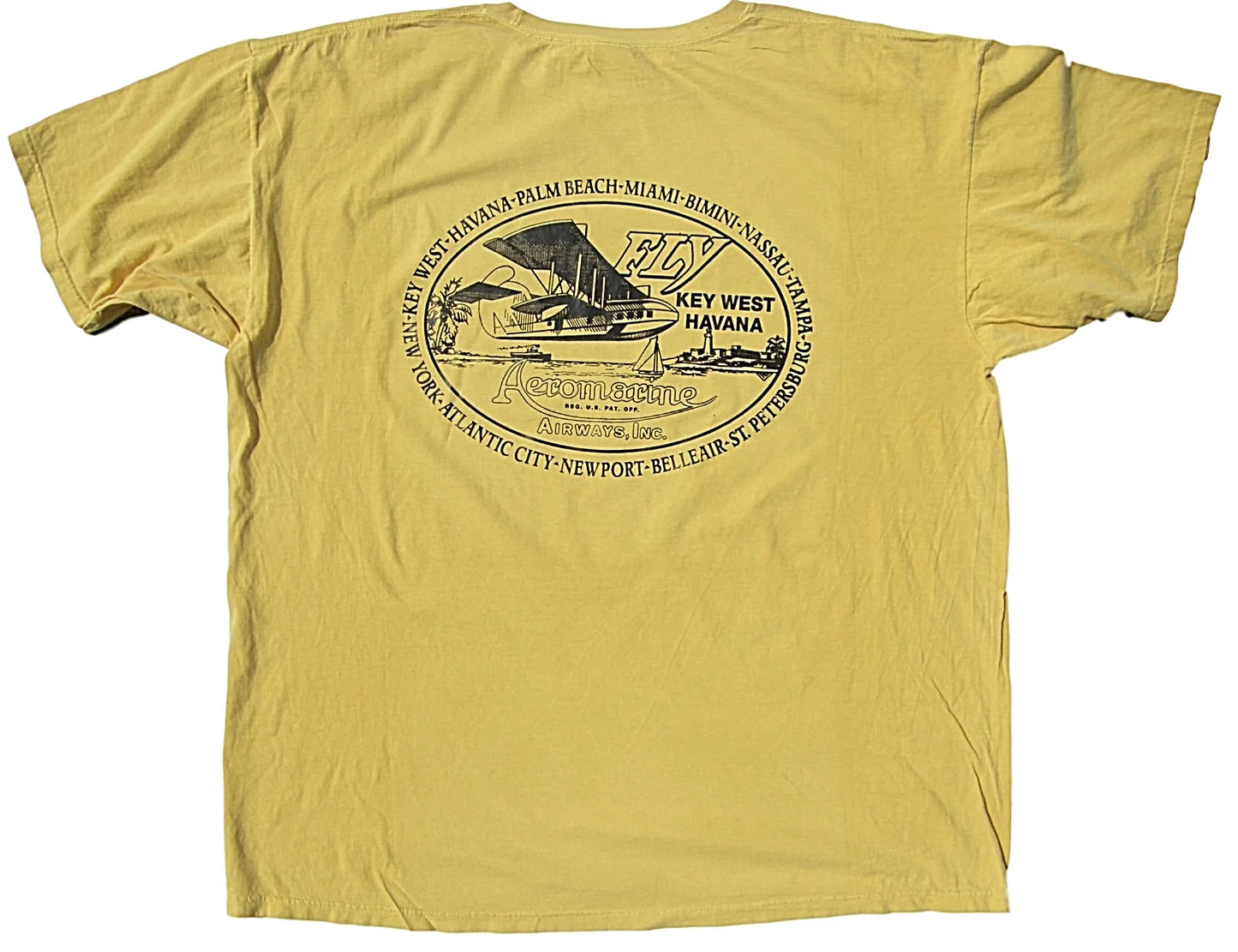 Aeromarine Airways Airlines T-shirt Caribbean Hobo Key West Havana Flying Boat