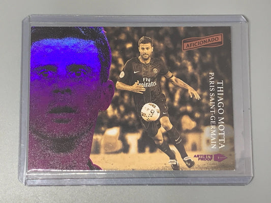 Thiago Motta 2016-17 Panini Aficionado /99 Red Artist Proof Paris St Germain PSG