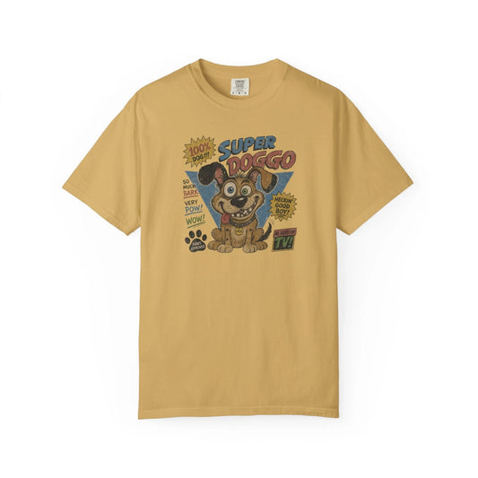 Super Doggo Comic Art T-Shirt, Retro Puppy Graphic Tee,Custom Funny Shirt,Cotton