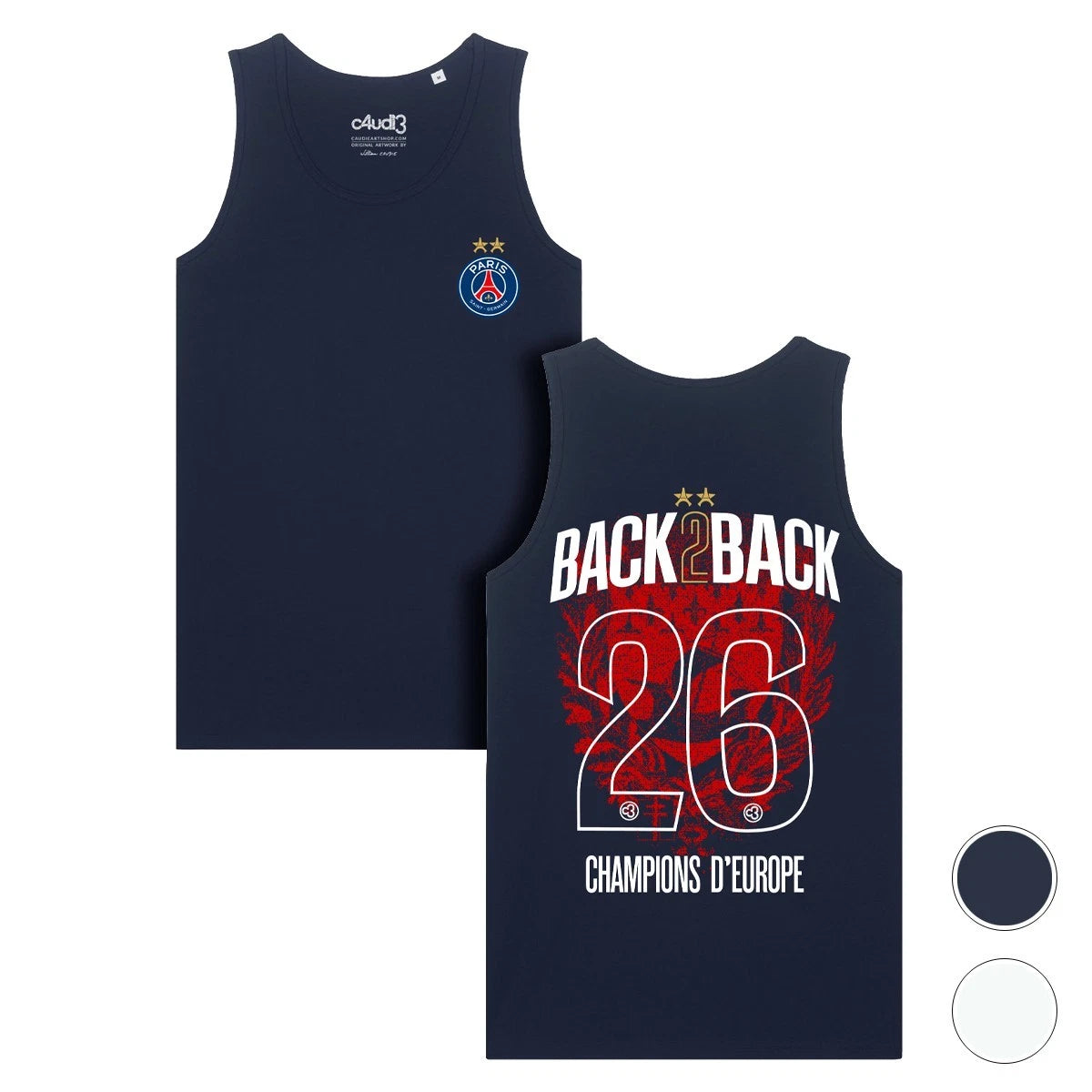 Mens PSG 2 Star 2026 League Jersey Football Football Champions Top Tank Top