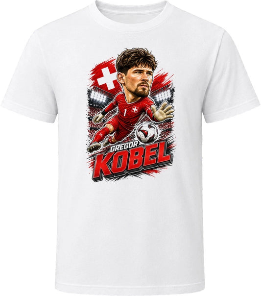 Gregor Kobel, Switzerland Caricature Soccer 2026 T Shirt