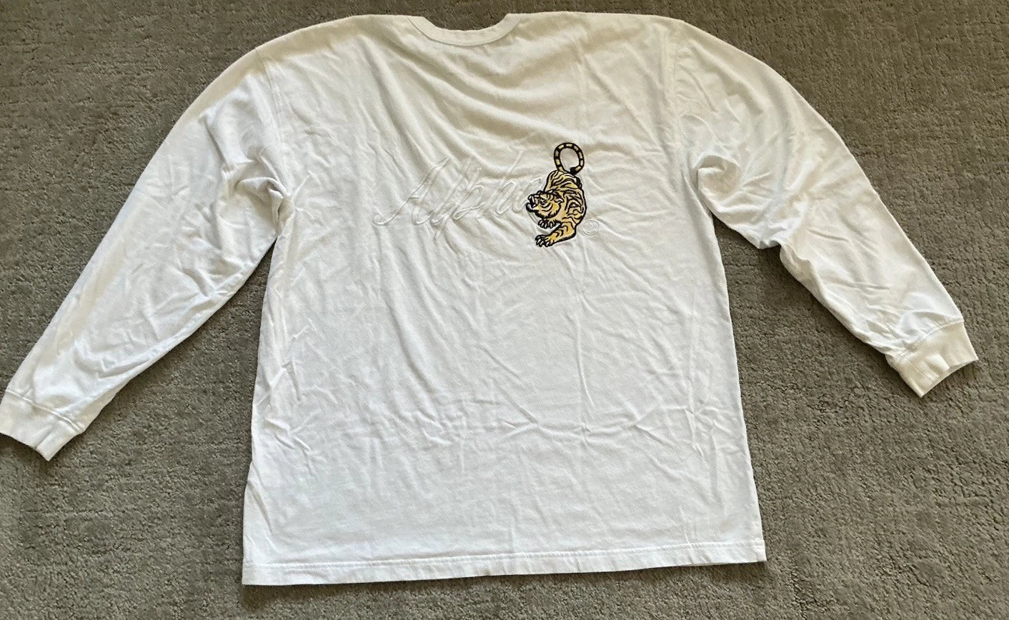 Alpha Industries Men’s L Long Sleeve T Shirt Crouching Tiger Embroidery