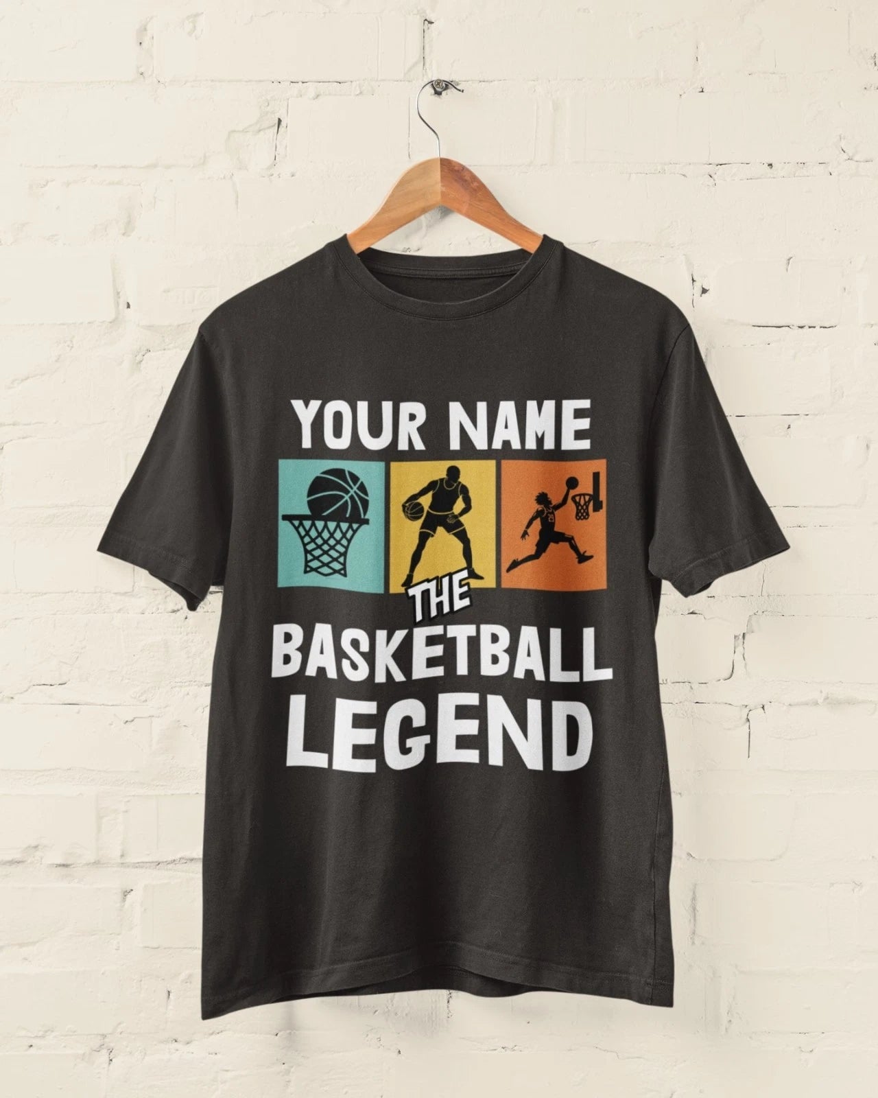Personalised Basketball Legend T‑Shirt Add Name Unisex S–6XL