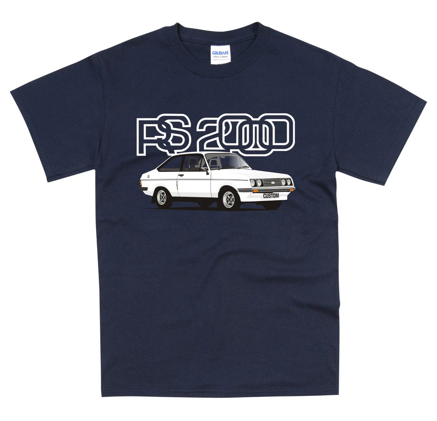 Ford RS2000 Mk2 Custom T Shirt White Classic Car Retro s - 5XL