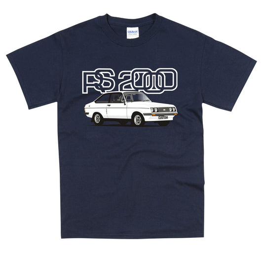 Ford RS2000 Mk2 Custom T Shirt White Classic Car Retro s - 5XL