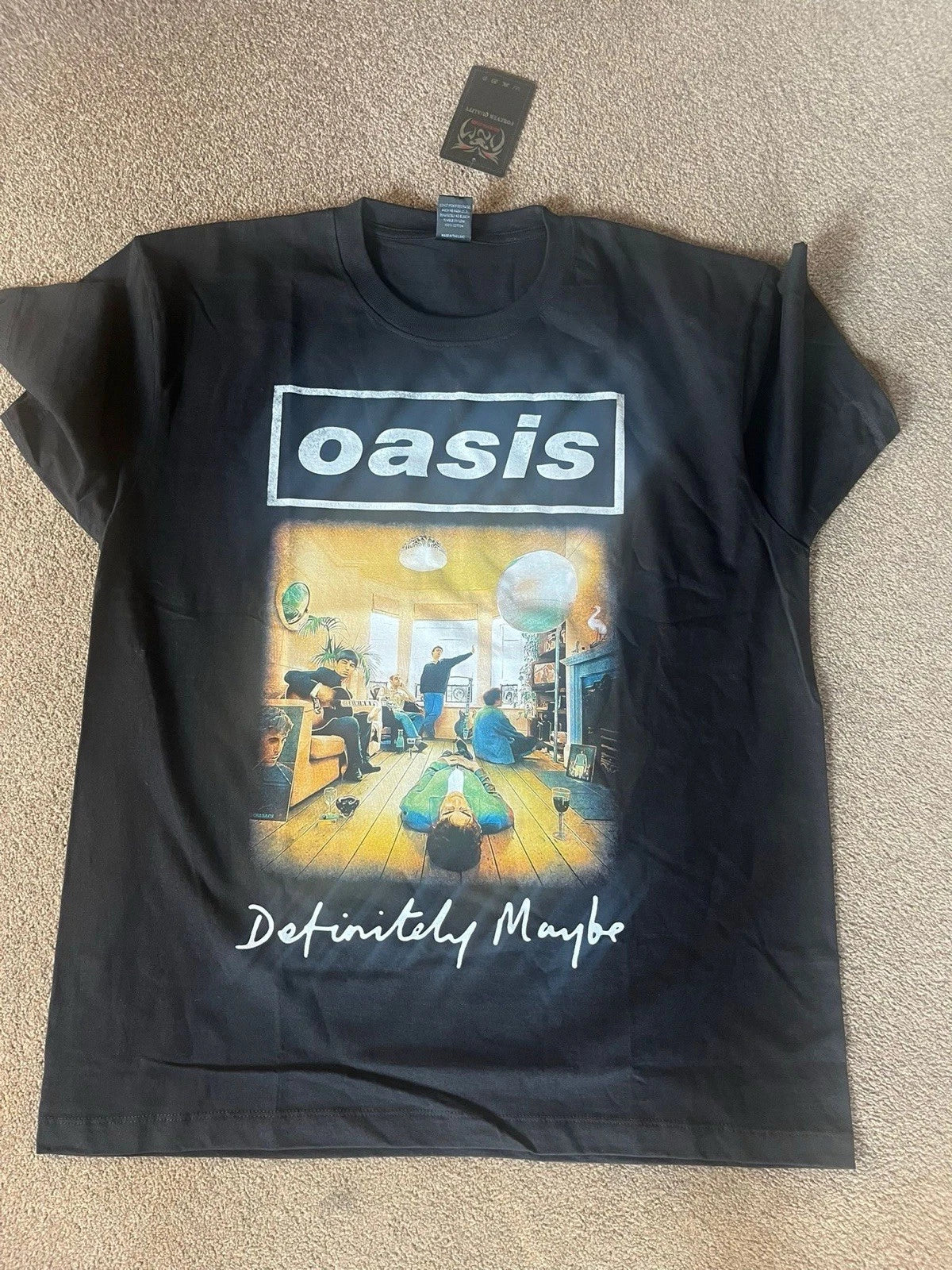 Oasis Vintage T-Shirt, Definitely, ‘Unofficial’ Retro 90’s XXL, 2XL