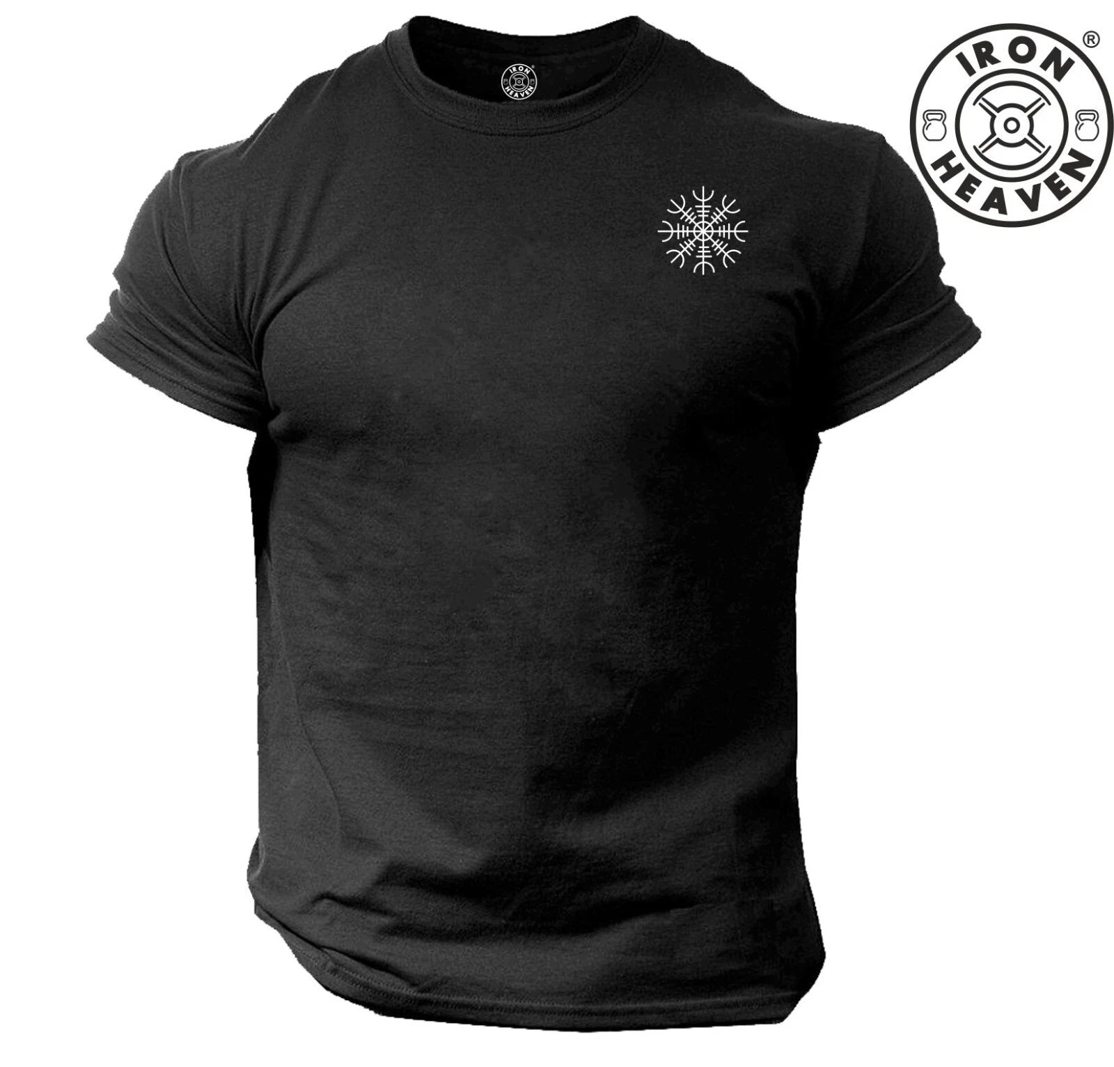 Helm of Awe T Shirt Pocket Gym Clothing Bodybuilding Training Vikings Boxing Top