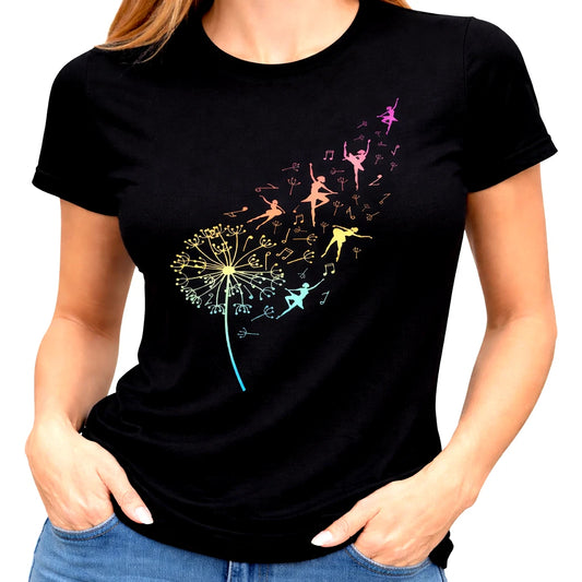 Ballet Dancer T Shirt Dance Lover Ballerina Dandelion Graphic Tee Dance Mum Gift