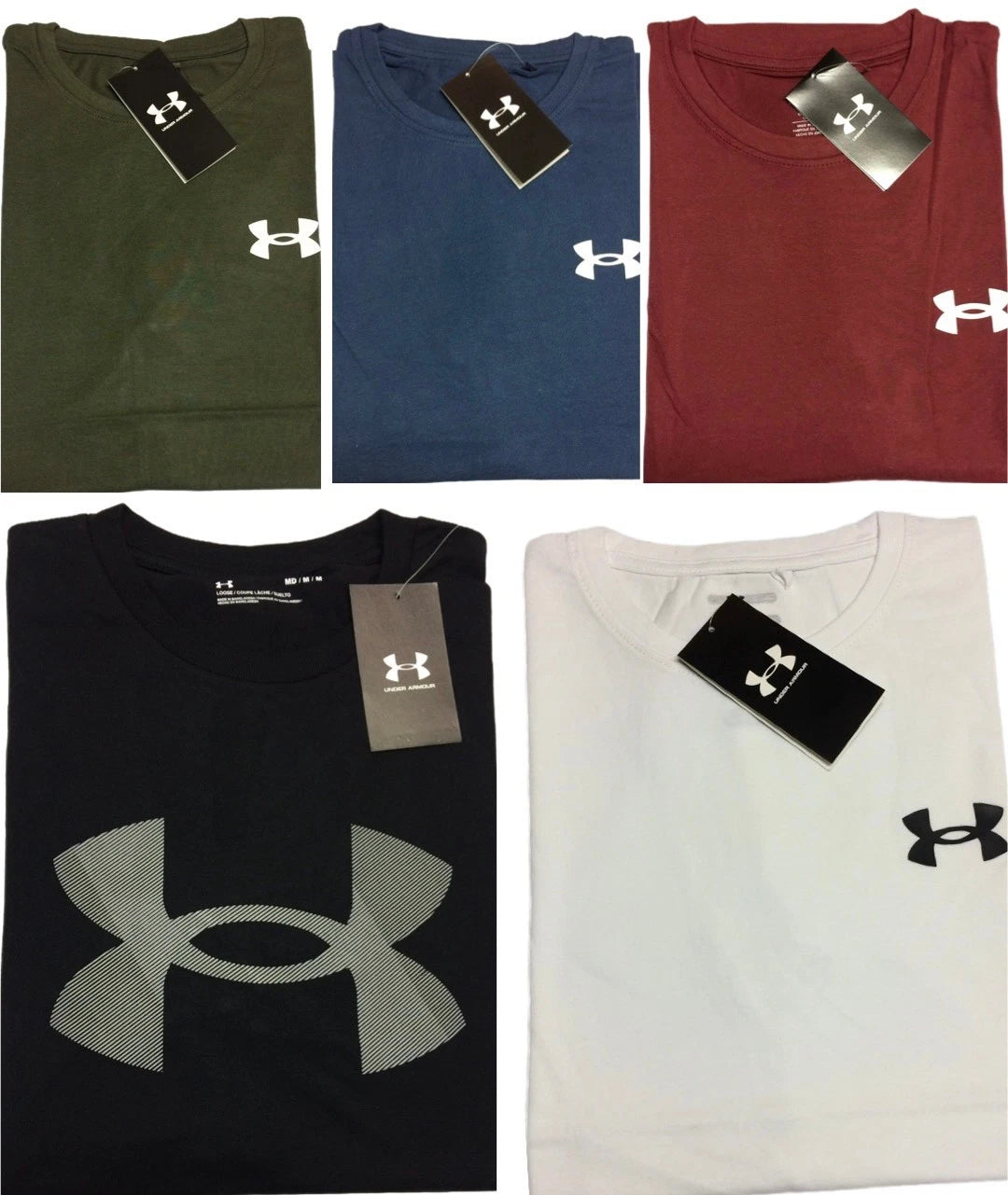 UNDER ARMOUR SHORT SLEEVE BRAND NEW CREW NECK COTTON MEN'S T-SHIRT