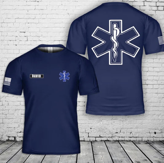 Custom EMS EMT Paramedic T-Shirt 3D