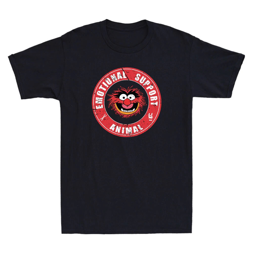 Muppets Emotional Support Animal Funny Meme Vintage Men's Short Sleeve T-Shirt