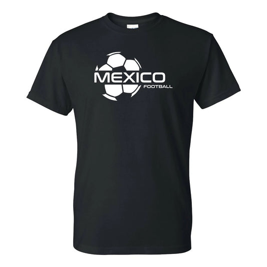 Mexico Football Strike - Soccer Sports Short Sleeve T-Shirt - Black