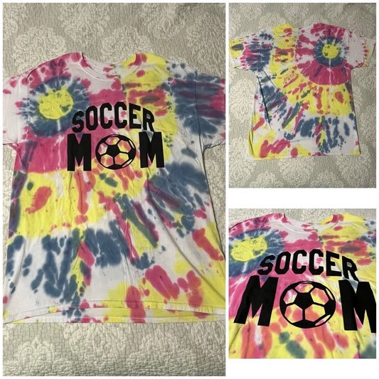 PERFECT Soccer Mom Tie-dye Shirt size Large Mens / XXL Womens WORN ONCE!