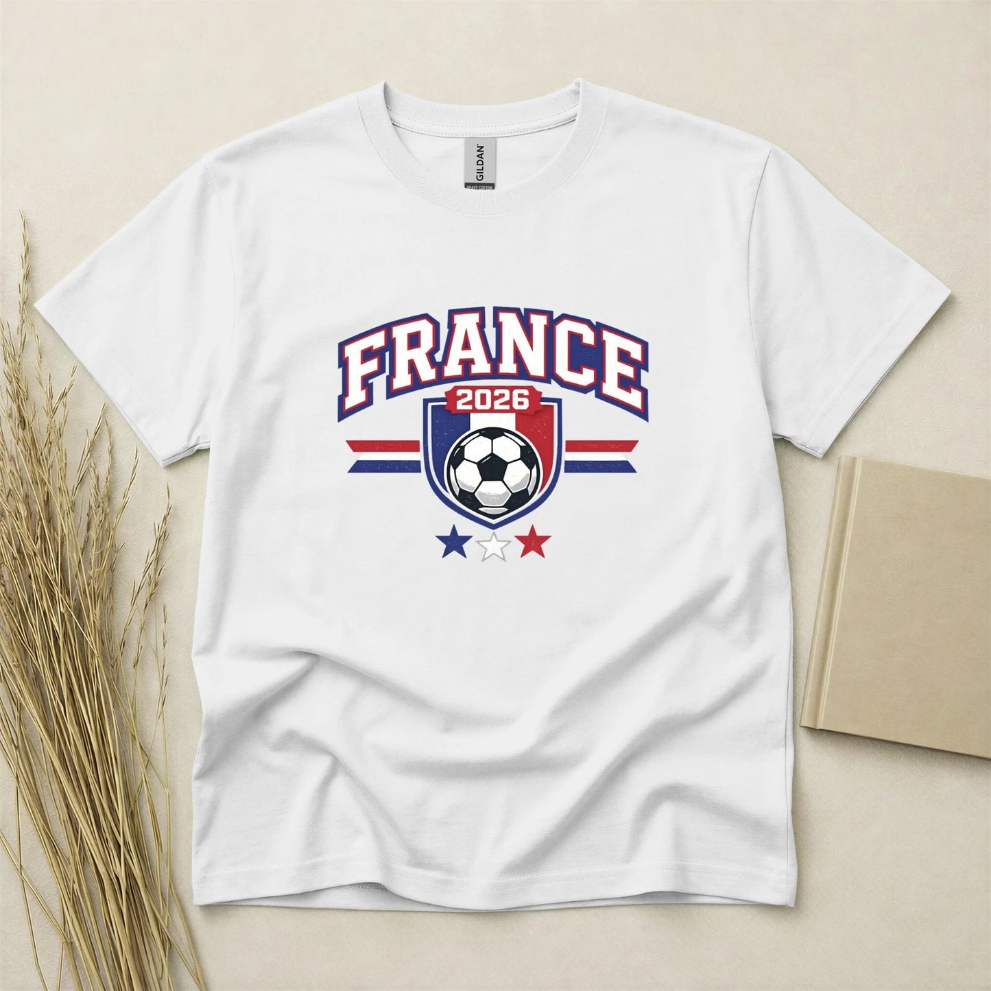 France 2026 Football Fan T Shirt Soccer Supporters Gildan Cotton Family Top