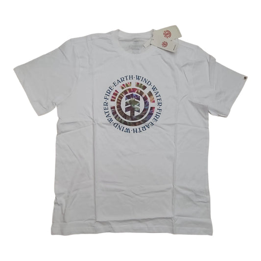 Element Men's Santoro Crew Neck Short Sleeve Graphic Tee, White, Sz XL