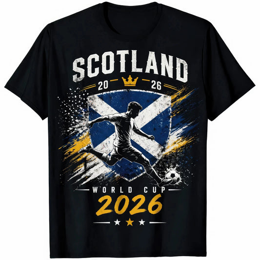 Scotland World Cup 2026 Football T-Shirt Scottish Soccer Fan Gift