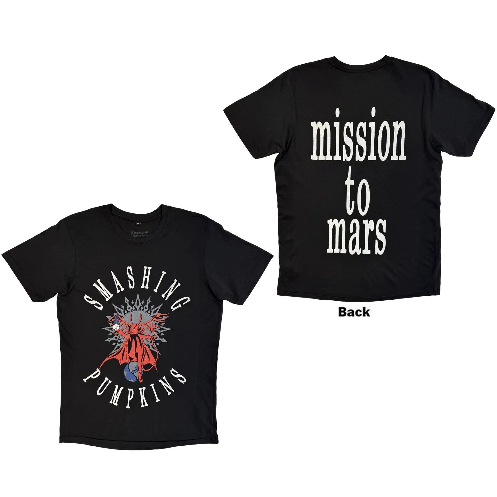 The Smashing Pumpkins  Premium Carbon T-Shirt: Mission To Mars (Black)  (Back Pr