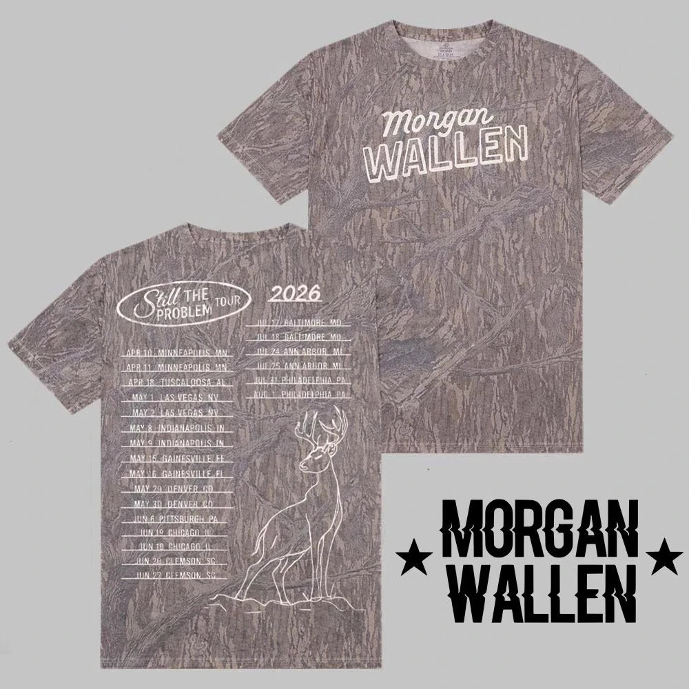 Morgan Wallen Still The Problem Tour 2026 Merch Camo All Over Print Shirt S-5XL